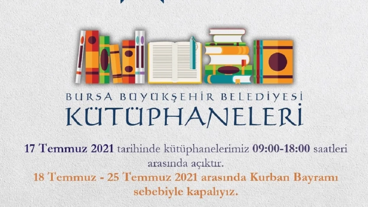 Bursa kütüphanelerinde bayram molası