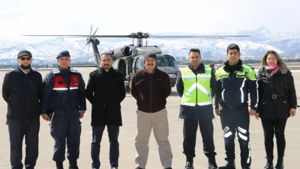Afyon trafiği gökyüzünden denetlendi -