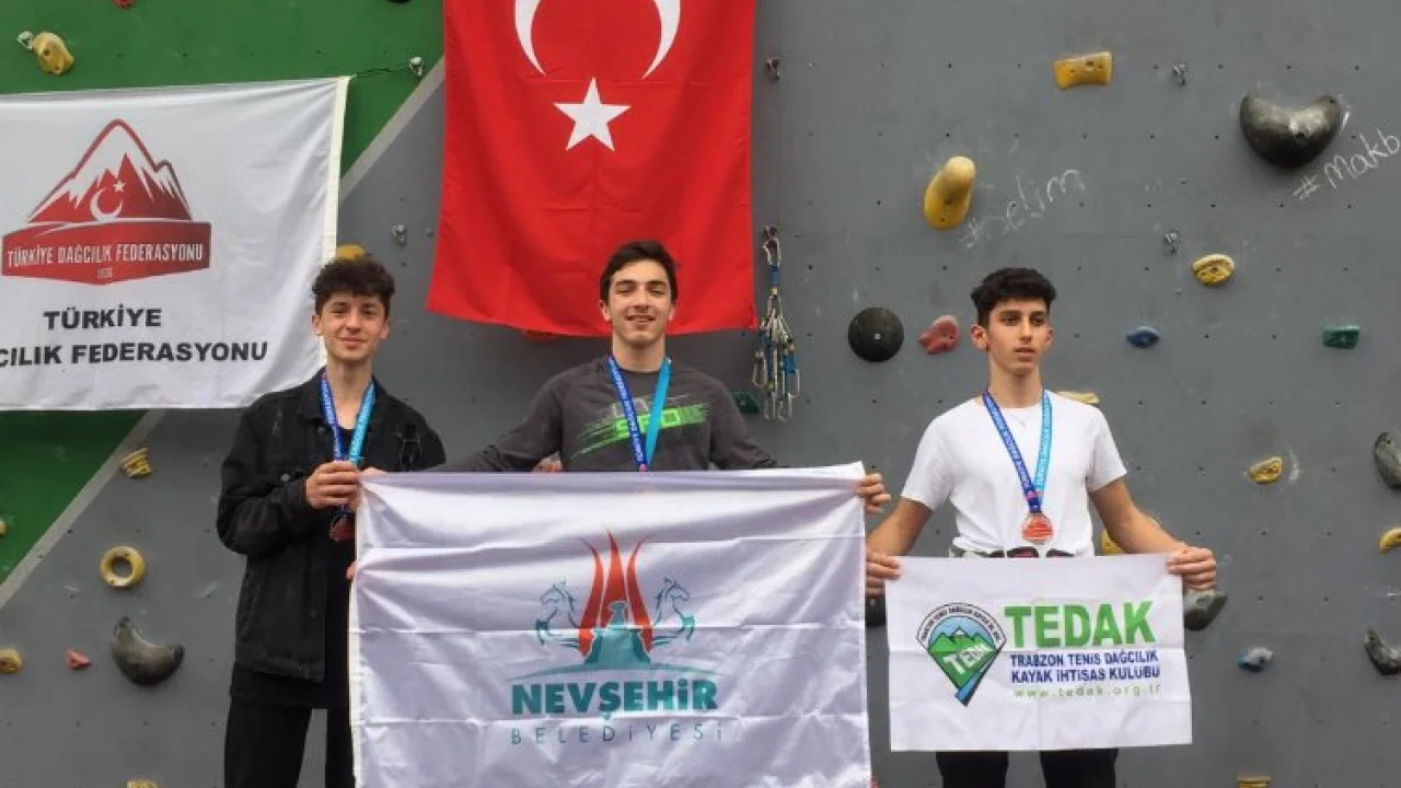 Nevşehirli sporcu tırmanışta şampiyonluğu elde etti -
