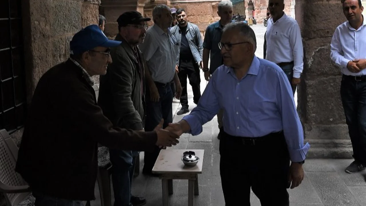 Kayseri protokolünden İncesu çarşısına tarihi dokunuş -