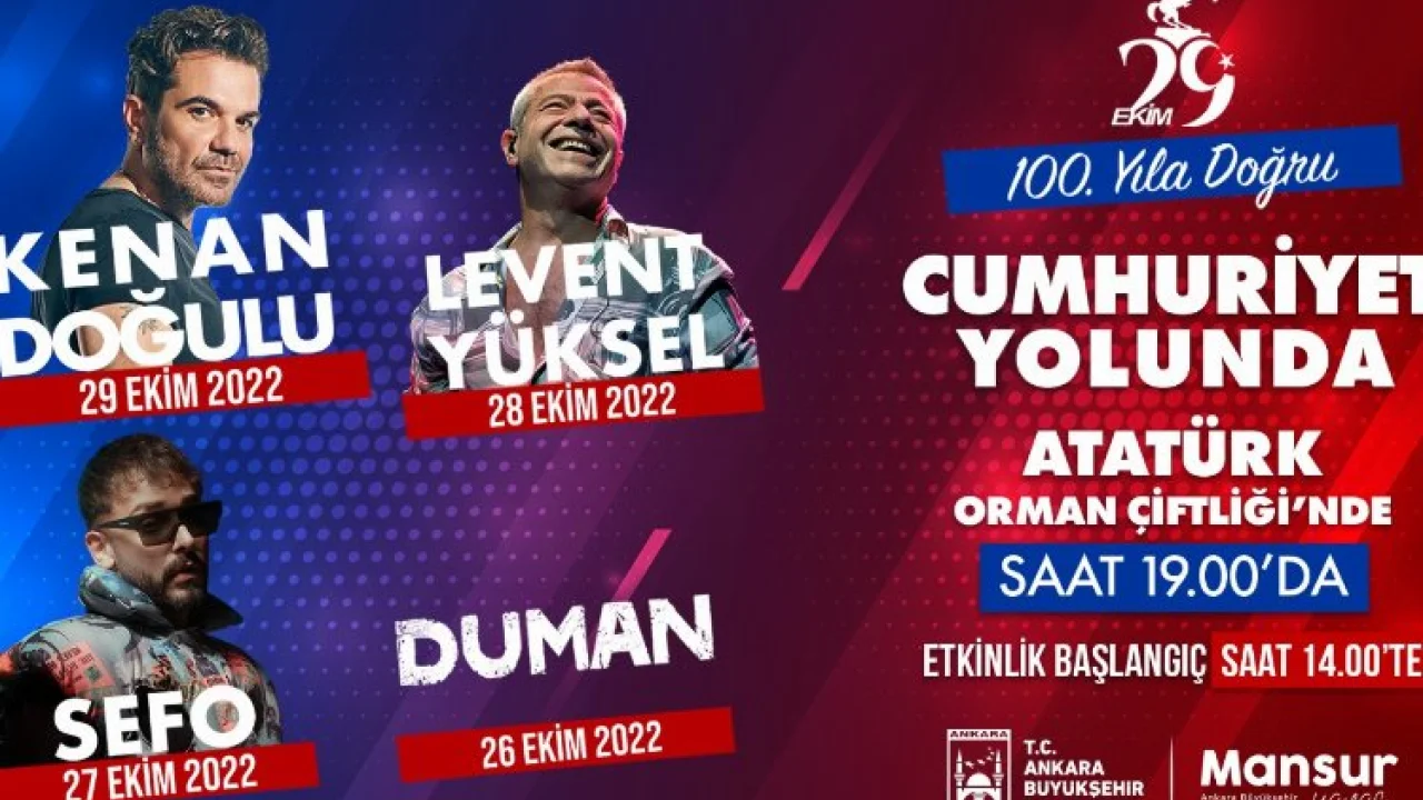 Sefo, Levent Yüksel ve Kenan Doğulu, 29 Ekim'de coşturacak -