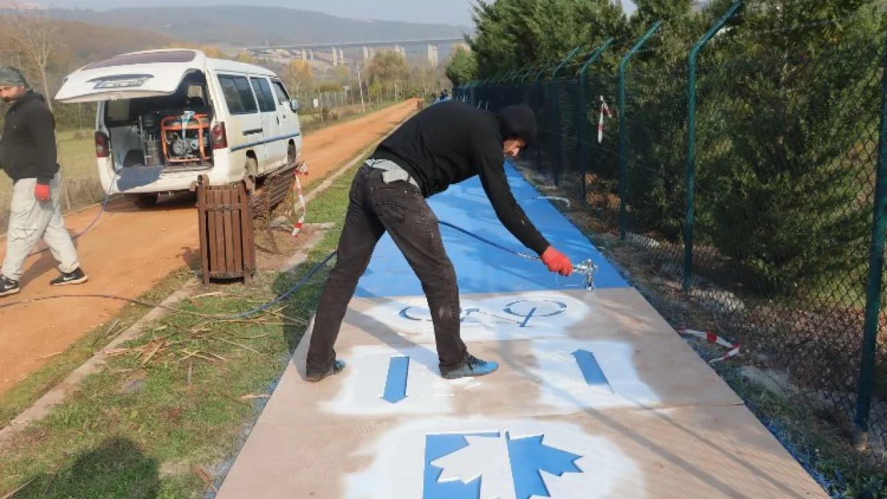 Kocaeli İzmit'in Bıçkıderesi'nde bisiklet yolu ortaya çıktı -