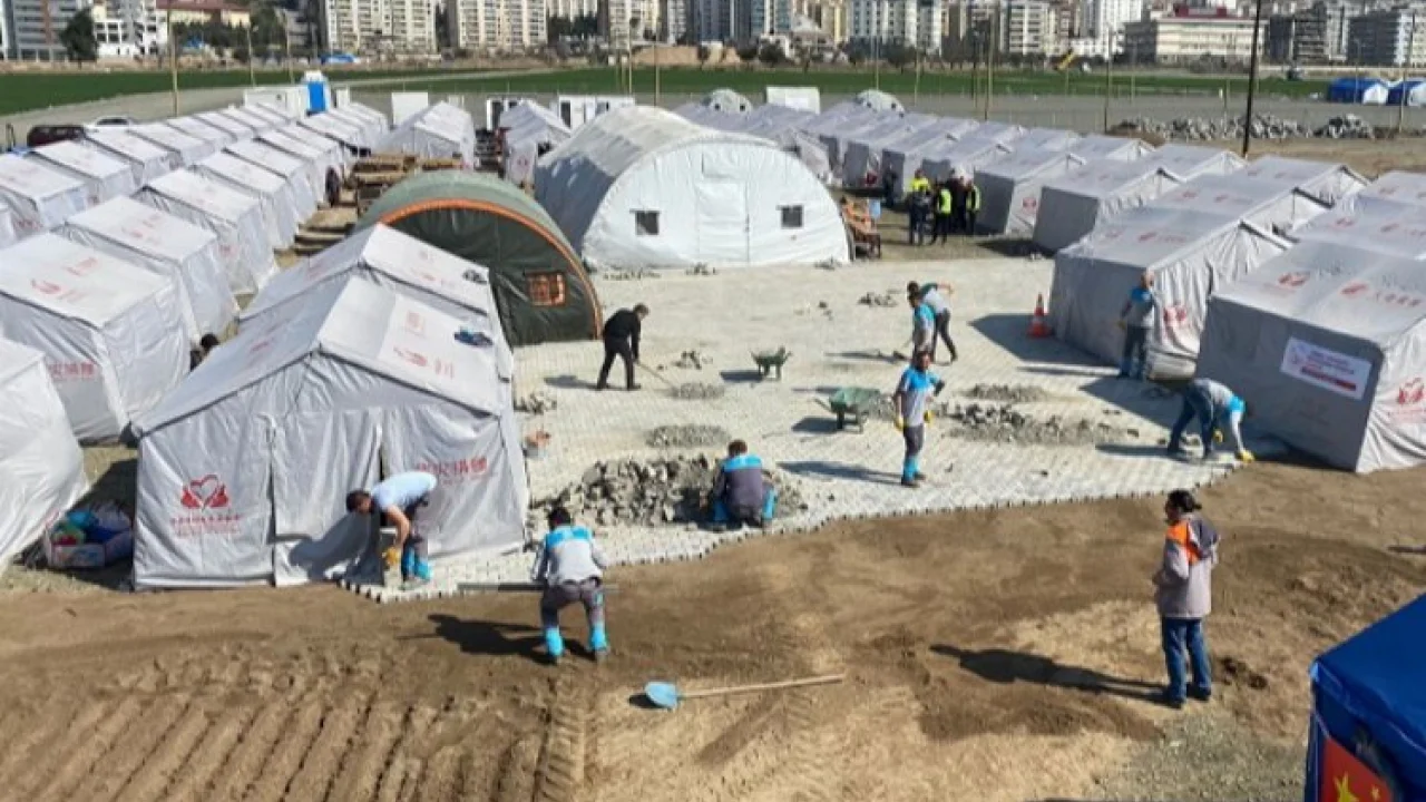 Kayseri Melikgazi'den deprem bölgesinde alt yapı çalışması -