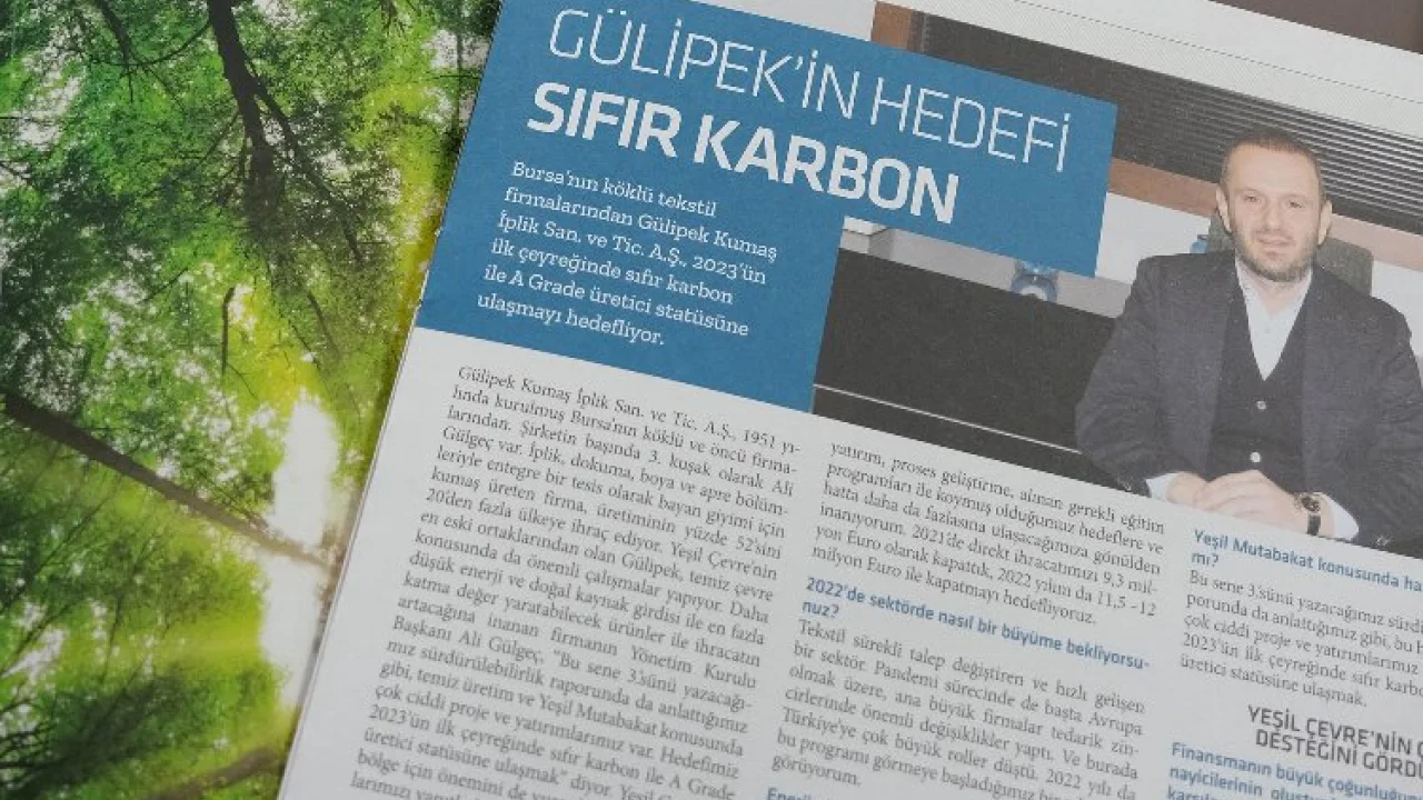 Gülipek Tekstil, Karbon Ayakizi Raporunu yayımlandı -