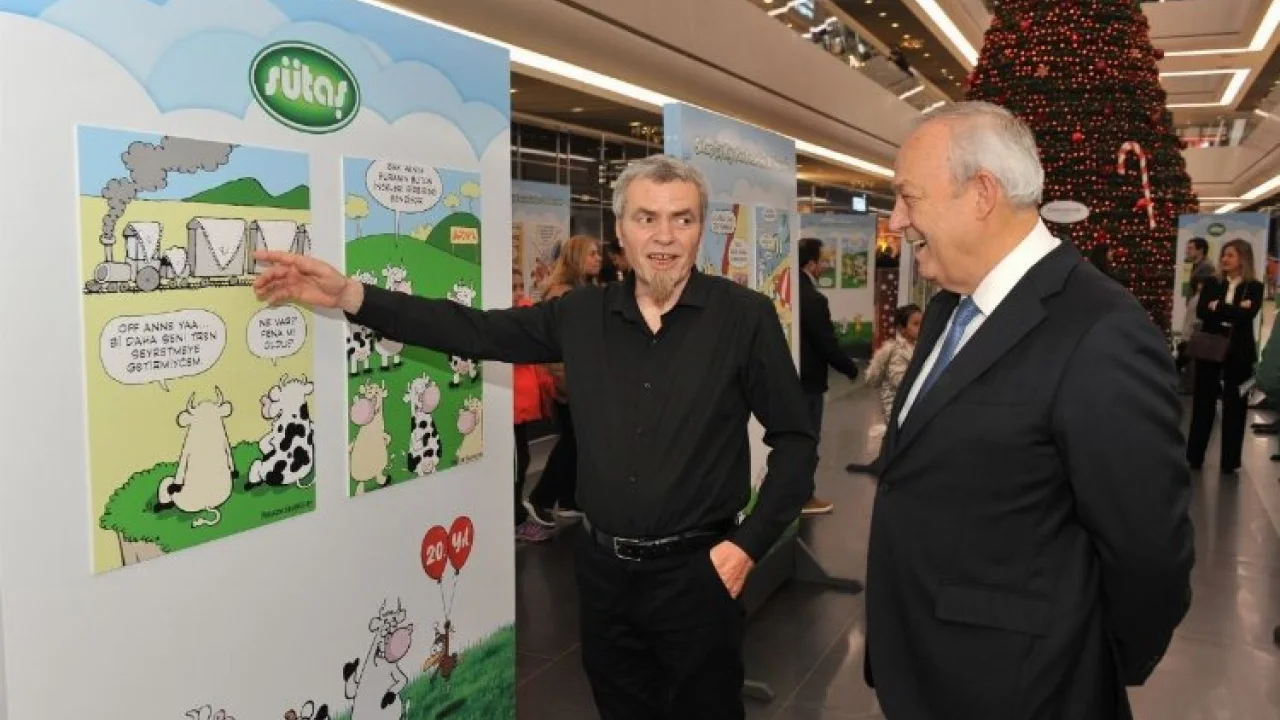 Sütaş Çiftliği Karikatürleri Sergisi Aksaray Nora City’de -