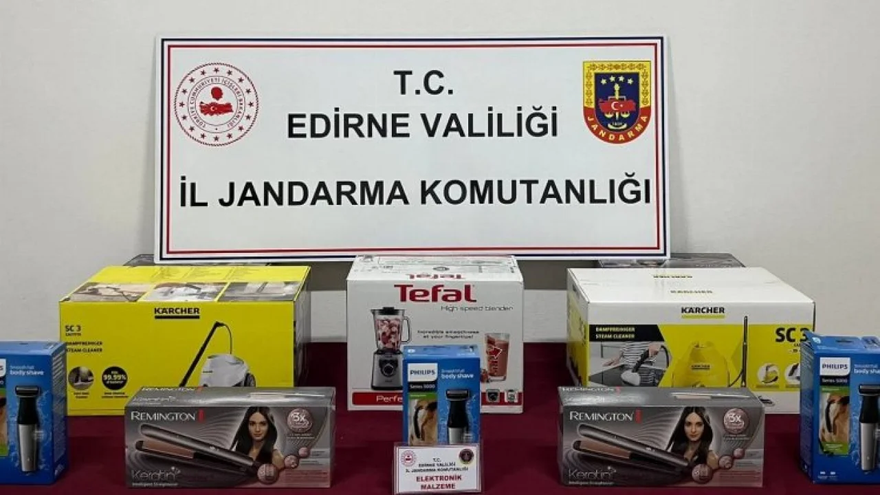 Edirne'de kaçak elektronik eşya ele geçirildi! -