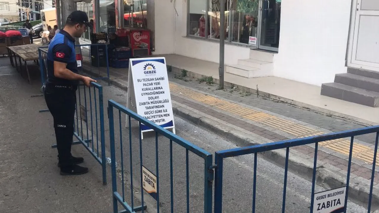Gebze zabıtasından pazar denetimleri -