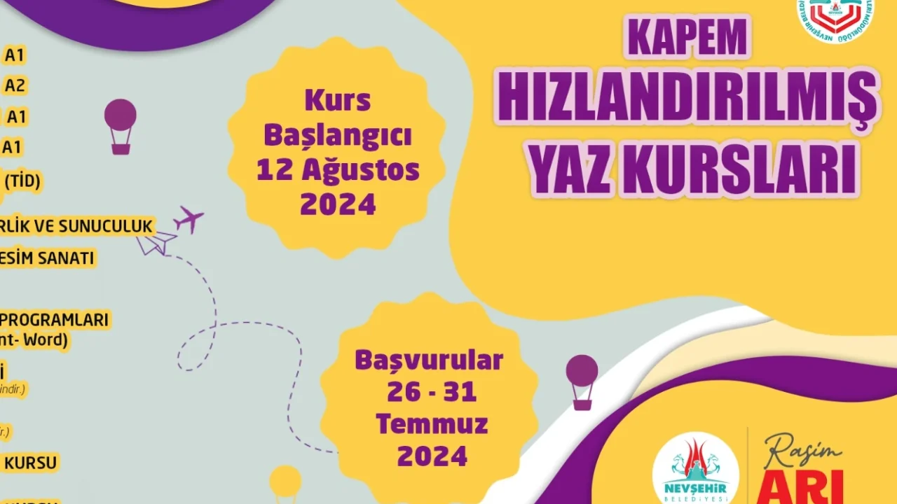 KAPEM’de açılacak hızlandırılmış yaz kursları için kayıtlar başlıyor -