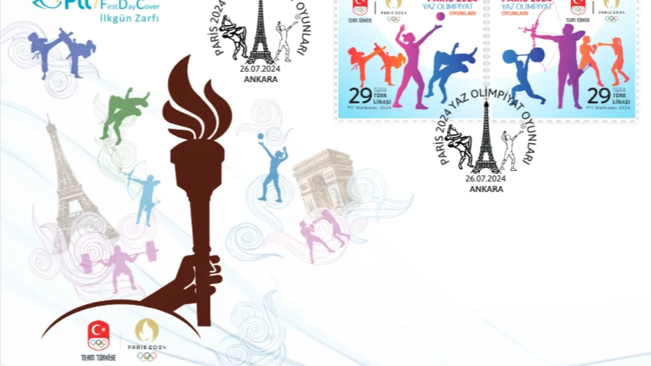 PTT'den 'Paris 2024 Yaz Olimpiyat Oyunları'na özel pul ve zarf -
