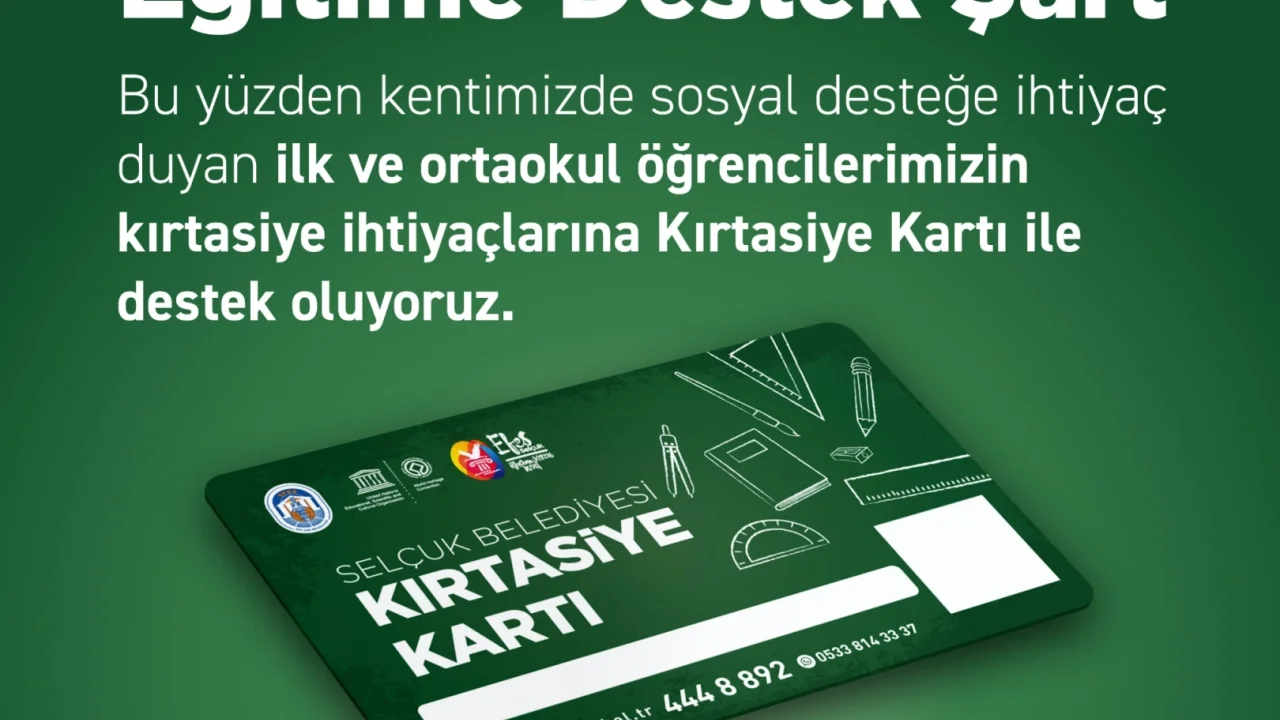 Efes Selçuk Belediyesinden Kırtasiye Kartı uygulaması -
