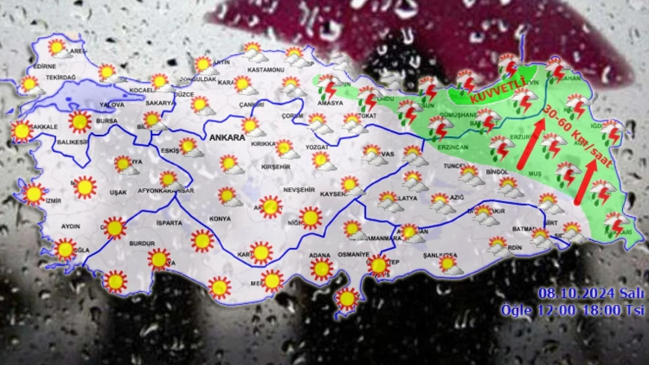 8 Ekim hava tahmin raporu yayımlandı... Doğu Anadolu'da yağışlara dikkat! -