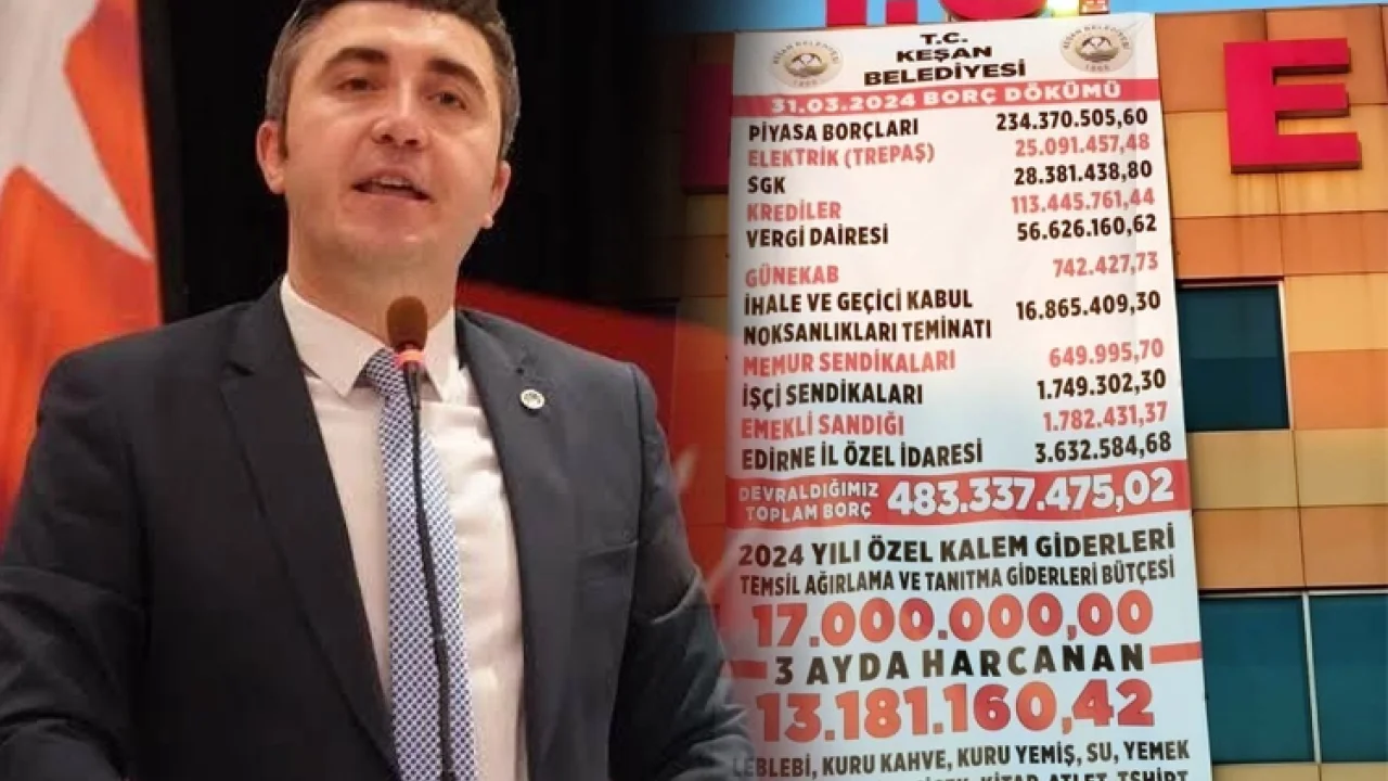 Edirne Keşan'da CHP'den AK Parti'ye borç listeli yanıt -