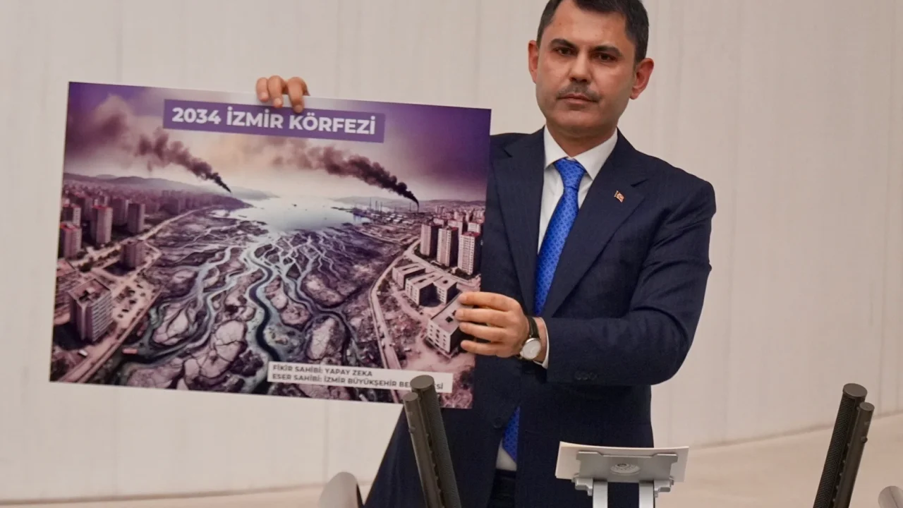 Bakan Kurum İzmir Körfezi'nin yapay zeka ile 10 yıl sonrasını gösterdi! İzmir'e yapay değil, yapan zeka gerek!