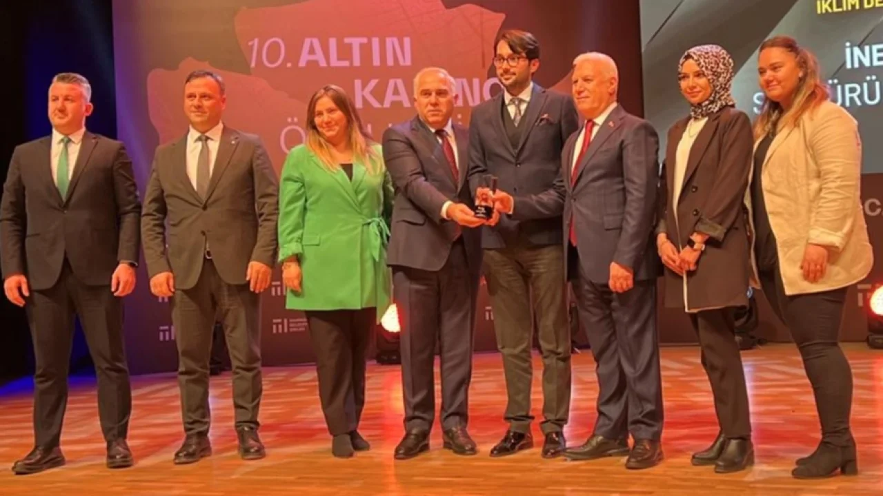 İnegöl'de 'Sürdürülebilir Hava Kalitesi Ölçüm Ağı Projesi' ödül getirdi