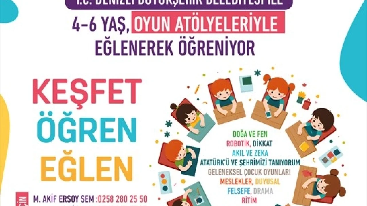 Denizli Büyükşehir'den çocuklara özel atölyeler