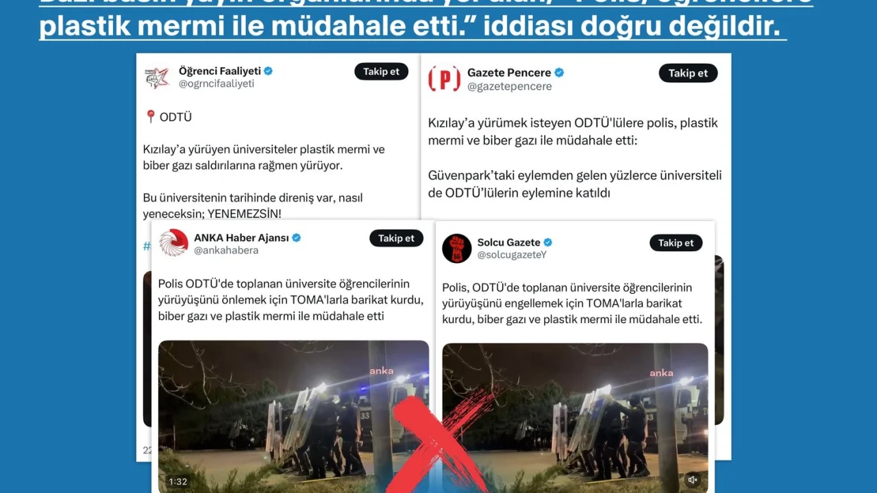ODTÜ'lülere polis müdahalesi iddiasına İletişim'den açıklama