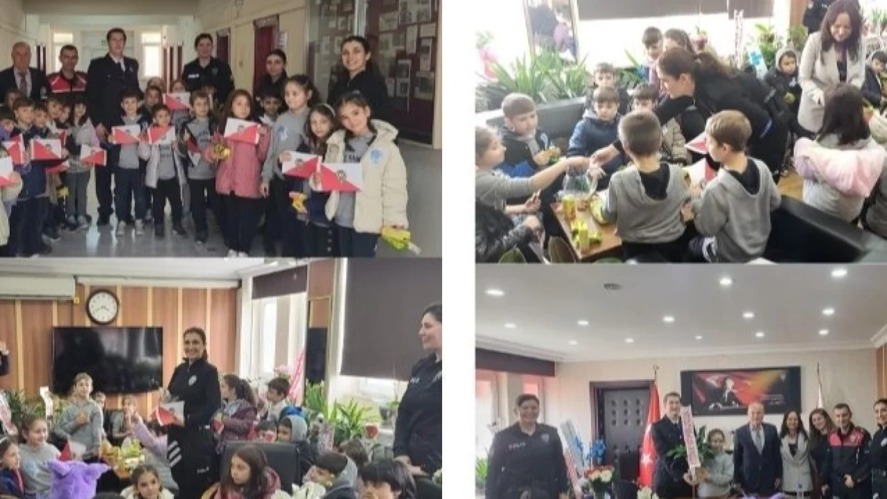 Keşan'da Nevzat Kahramanlı öğrencilerden emniyete ziyaret