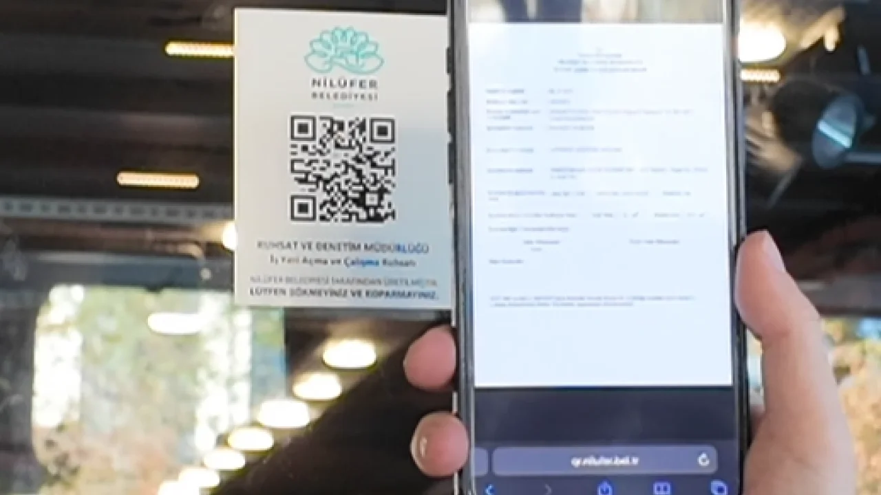 Bursa Nilüfer’de QR kod ile ruhsat dönemi başladı