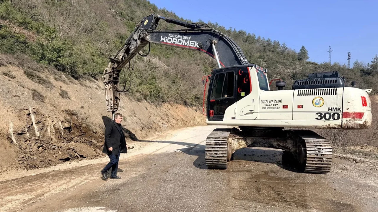 Yığılca–Yedigöller yolunda genişletme çalışmaları sürüyor