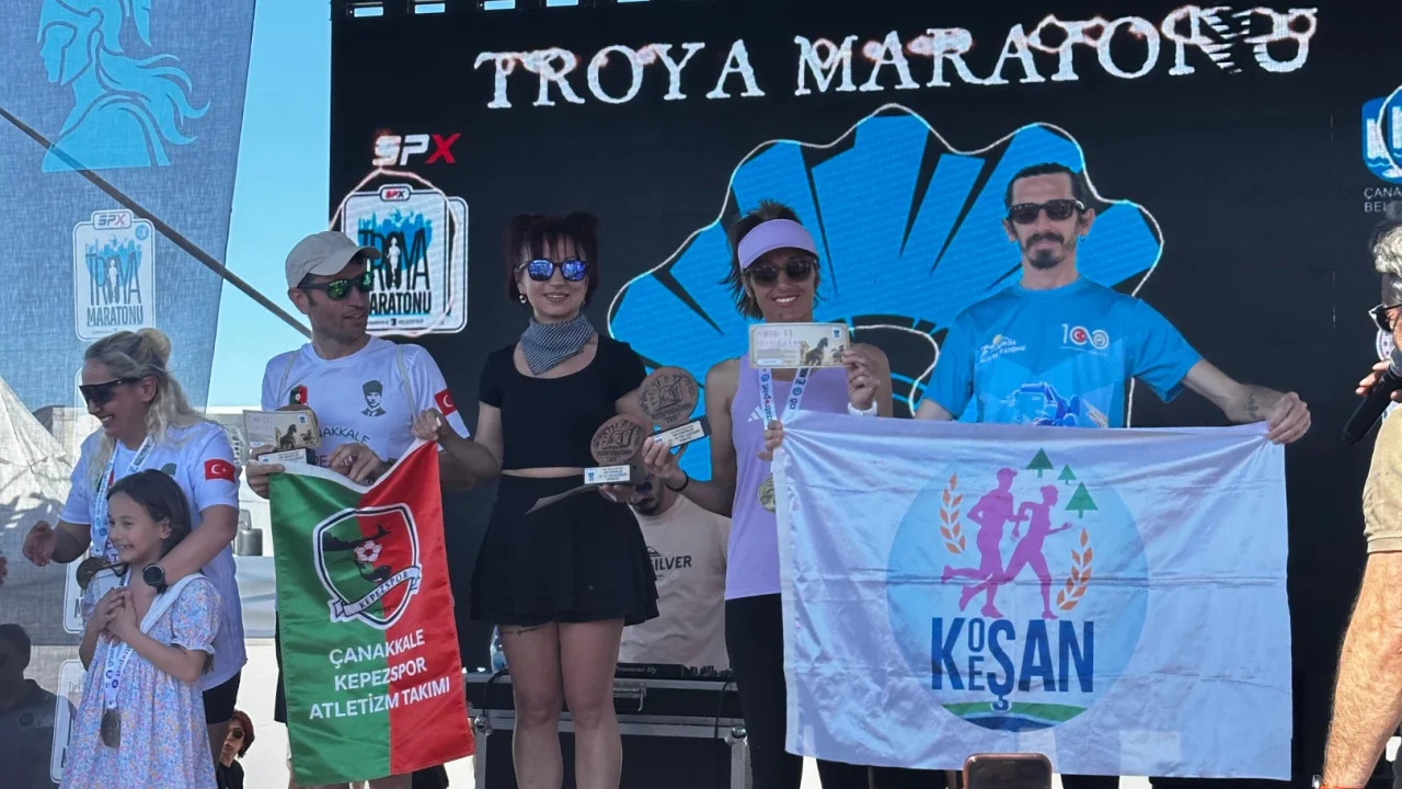 Keşanlı atletler Çanakkale’de kürsüye çıktı