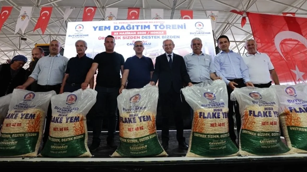 Denizli’de üreticiye yem desteği