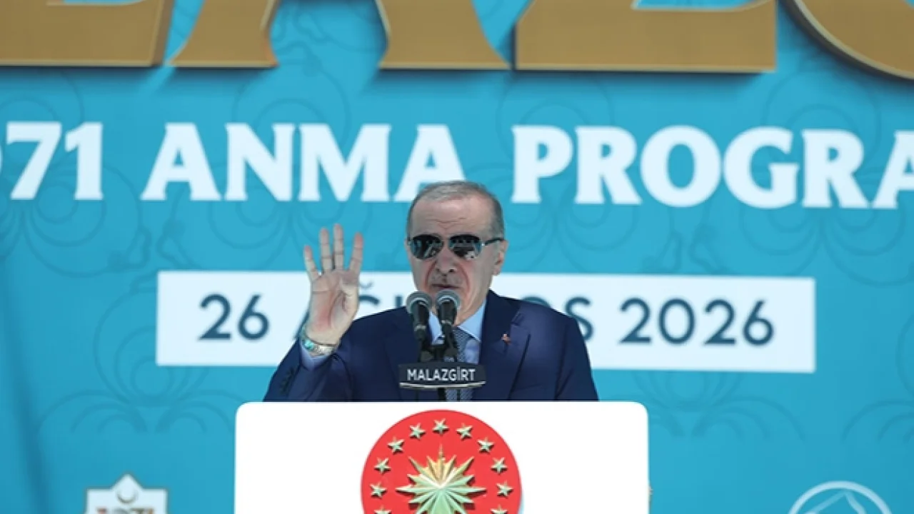 Erdoğan Malazgirt’te konuştu... Türkiye’nin kutlu yürüyüşünü kimse durduramaz