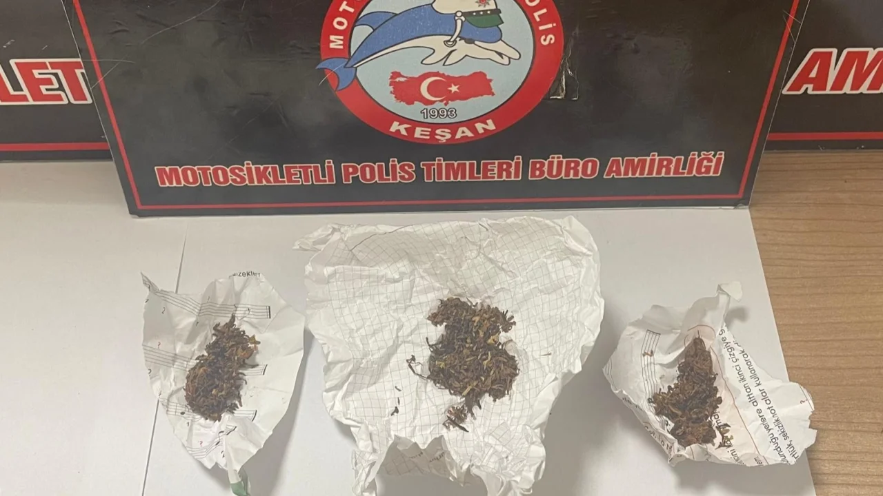 Keşan’da uyuşturucuya 2 gözaltı