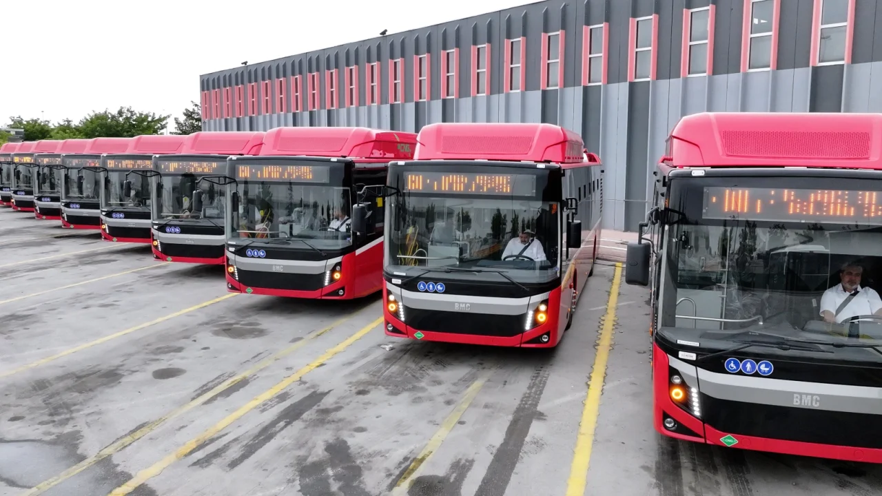 Konya'ya 10 çevreci otobüs daha filoya dahil oldu