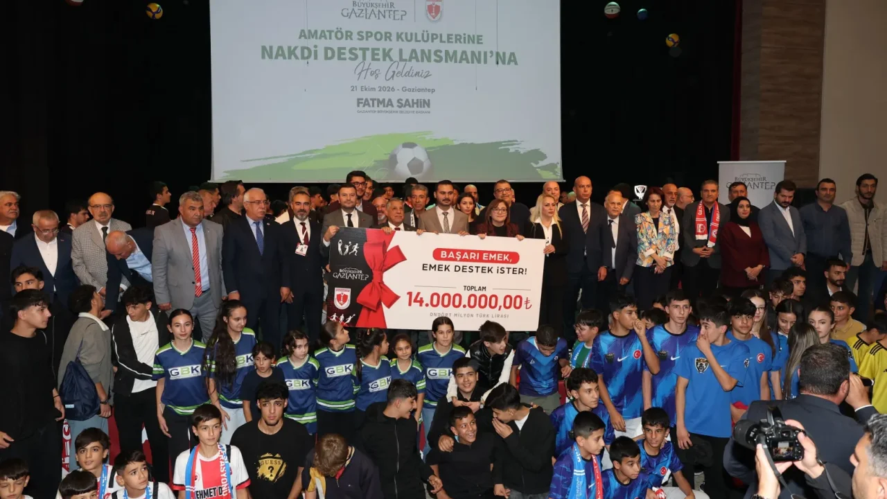 Gaziantep’te 115 amatör spor kulübüne 14 milyon lira destek