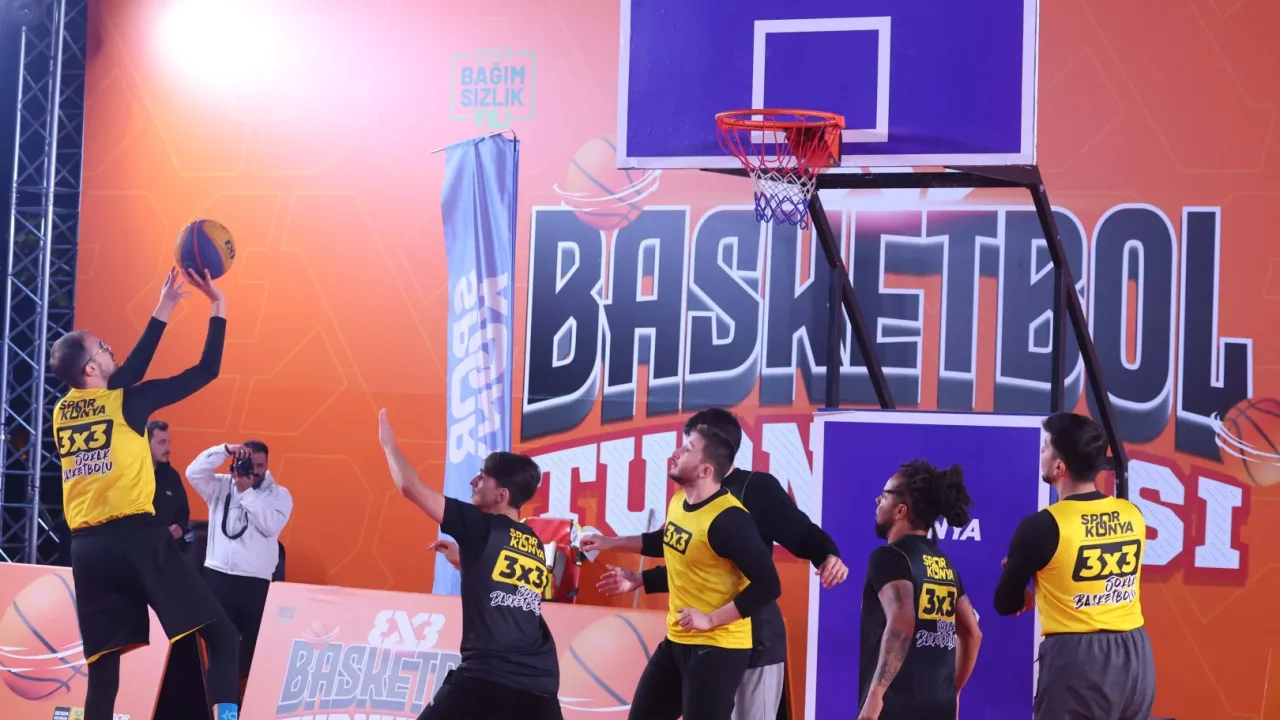 Konya'da 3x3 basketbol turnuvası heyecanı