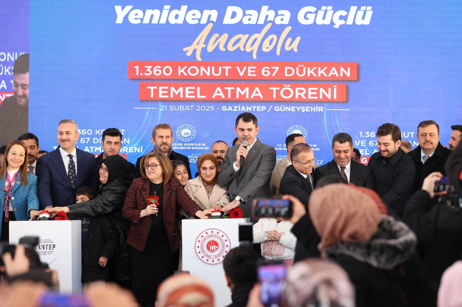 Gaziantep Güneyşehir’de bin 427 sosyal konuta daha temel 