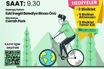 Bursa İnegöl'den Dünya Çevre Günü'ne bisikletli mesaj 