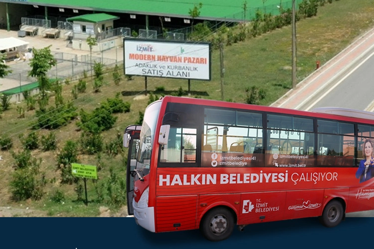 İzmit'teki Kurban Pazarı’na belediyeden ücretsiz ulaşım 