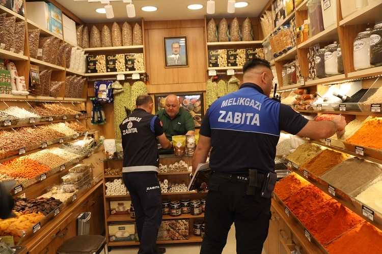 Kayseri Melikgazi zabıtasından bayram öncesi sıkı denetim 