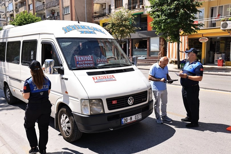 Denizli Büyükşehir’den şehir içi minibüs ve taksi denetimi 
