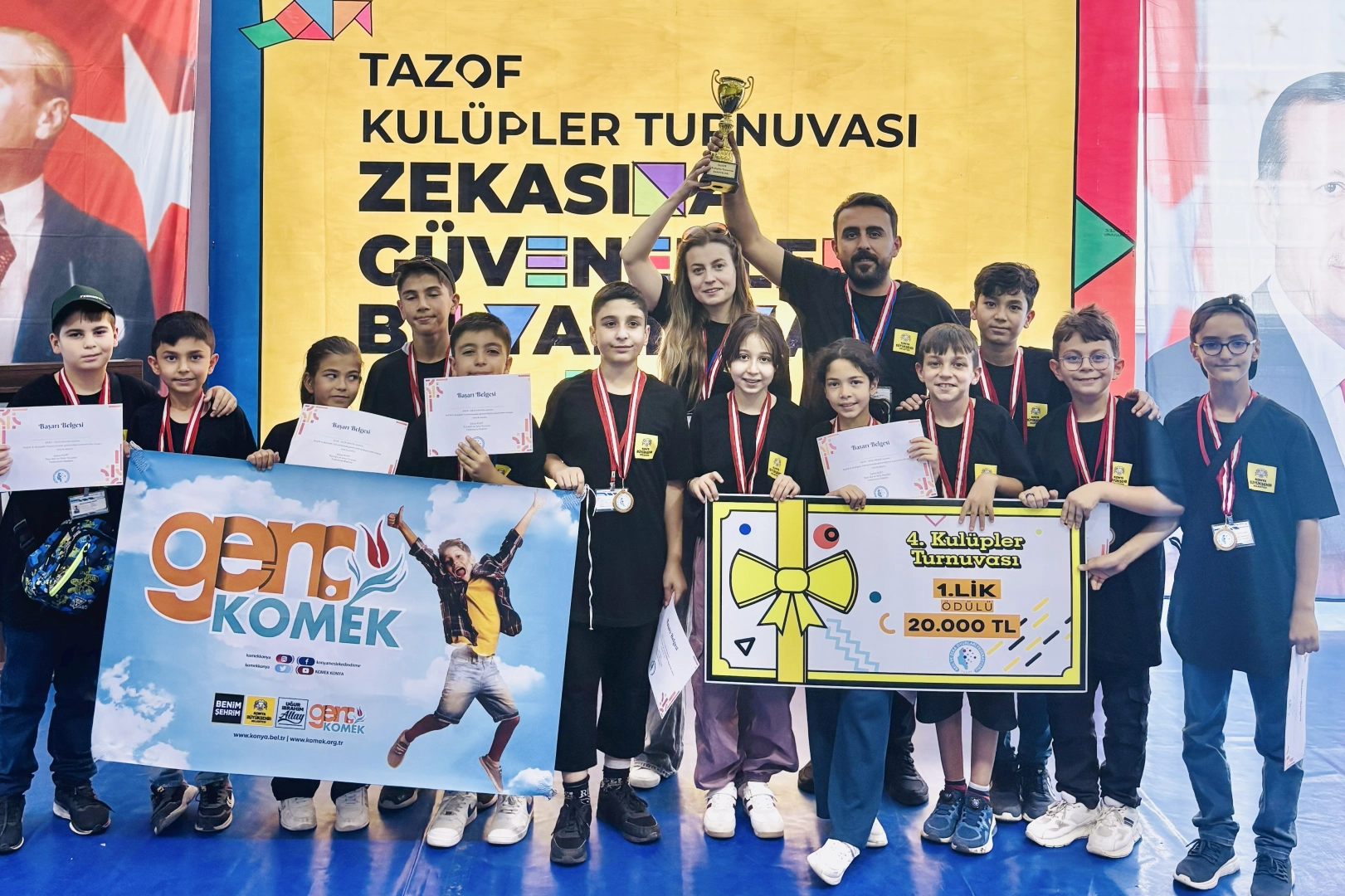 Genç KOMEK öğrencilerinden zeka arenasında büyük zafer 
