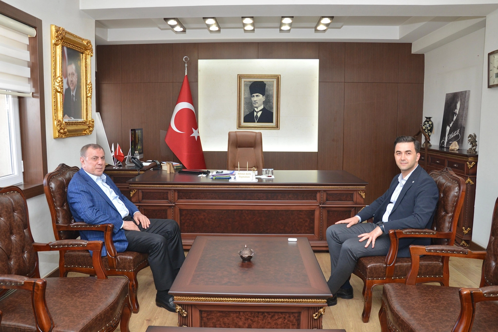 Başkan Şahin'den Kaymakam Kaya’ya Hayırlı Olsun ziyareti 