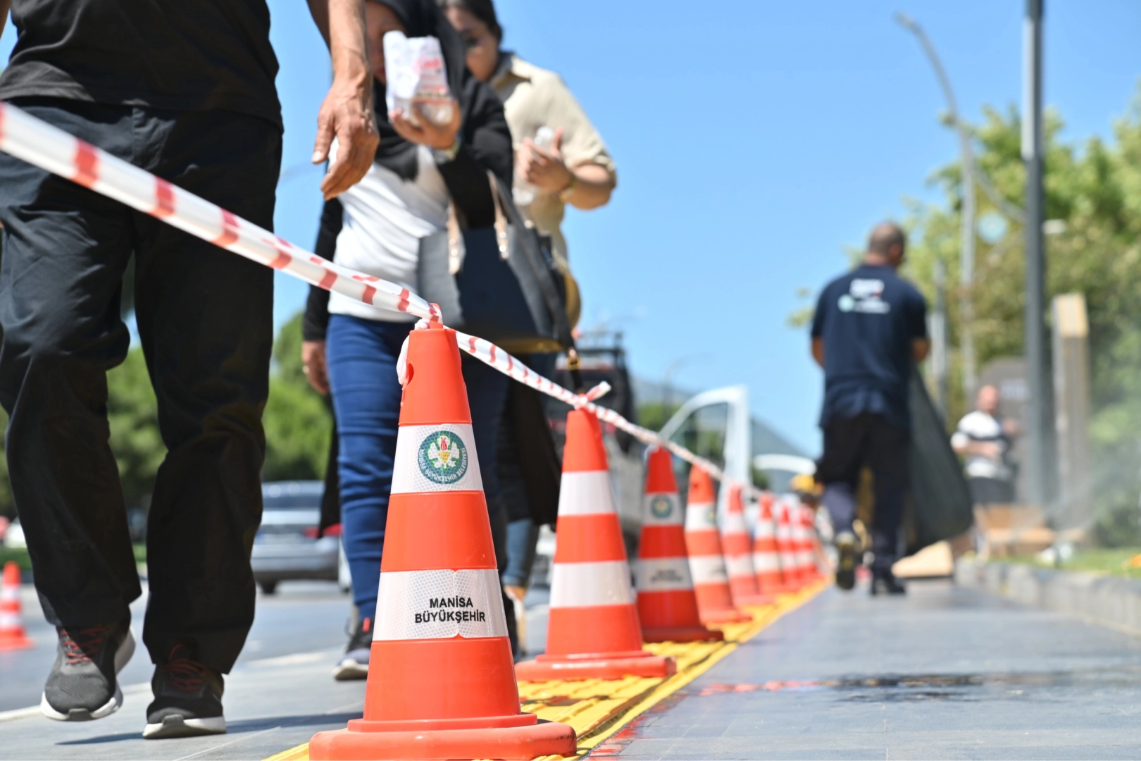 Manisa'da 'hissedilebilir zemin' uygulaması 
