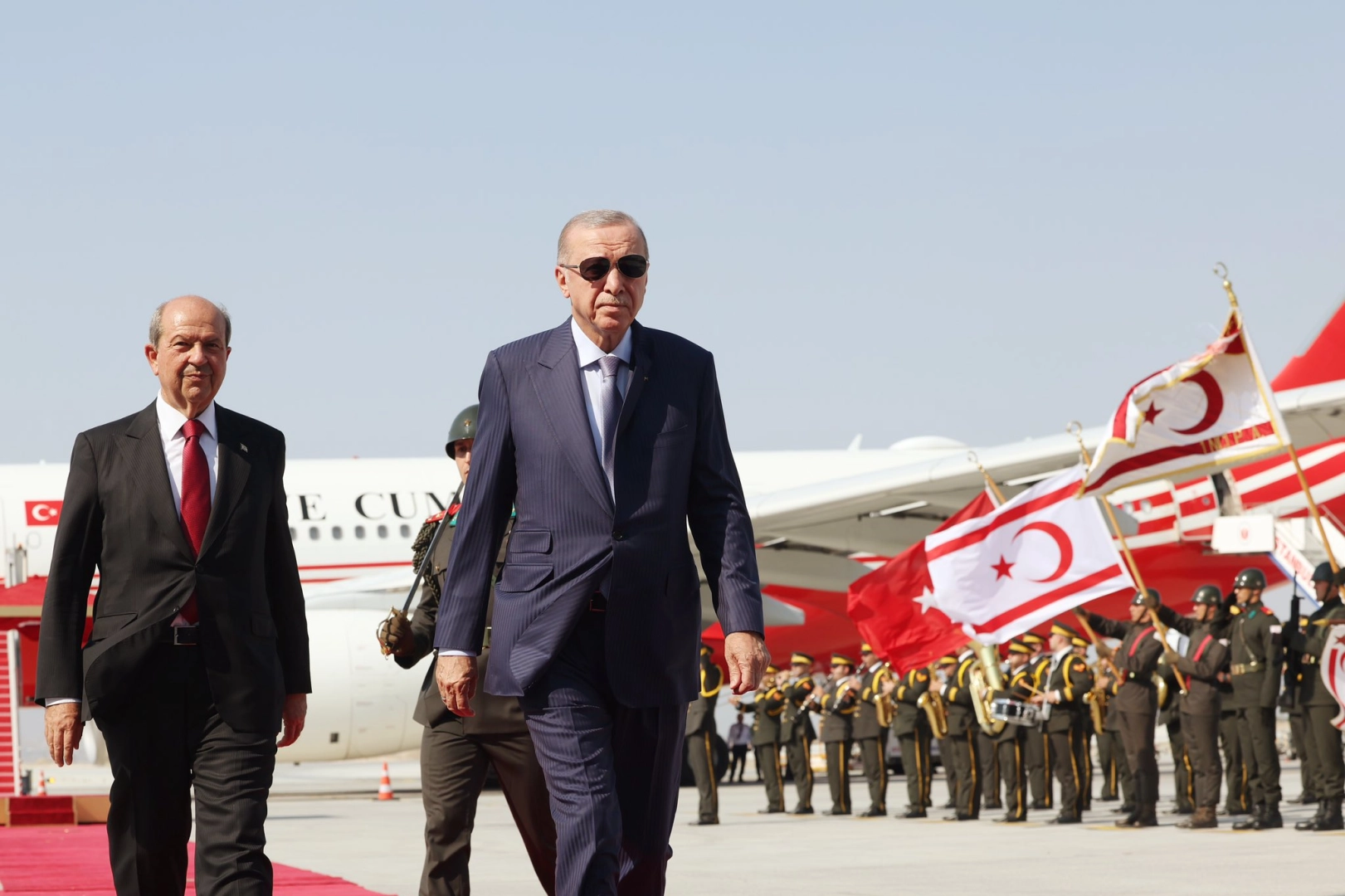 Cumhurbaşkanı Erdoğan törenler için Yavru Vatan'da 