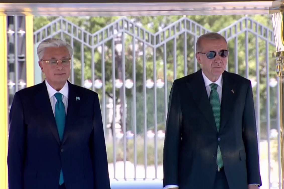 Kazakistan Cumhurbaşkanı Tokayev Beştepe'de 