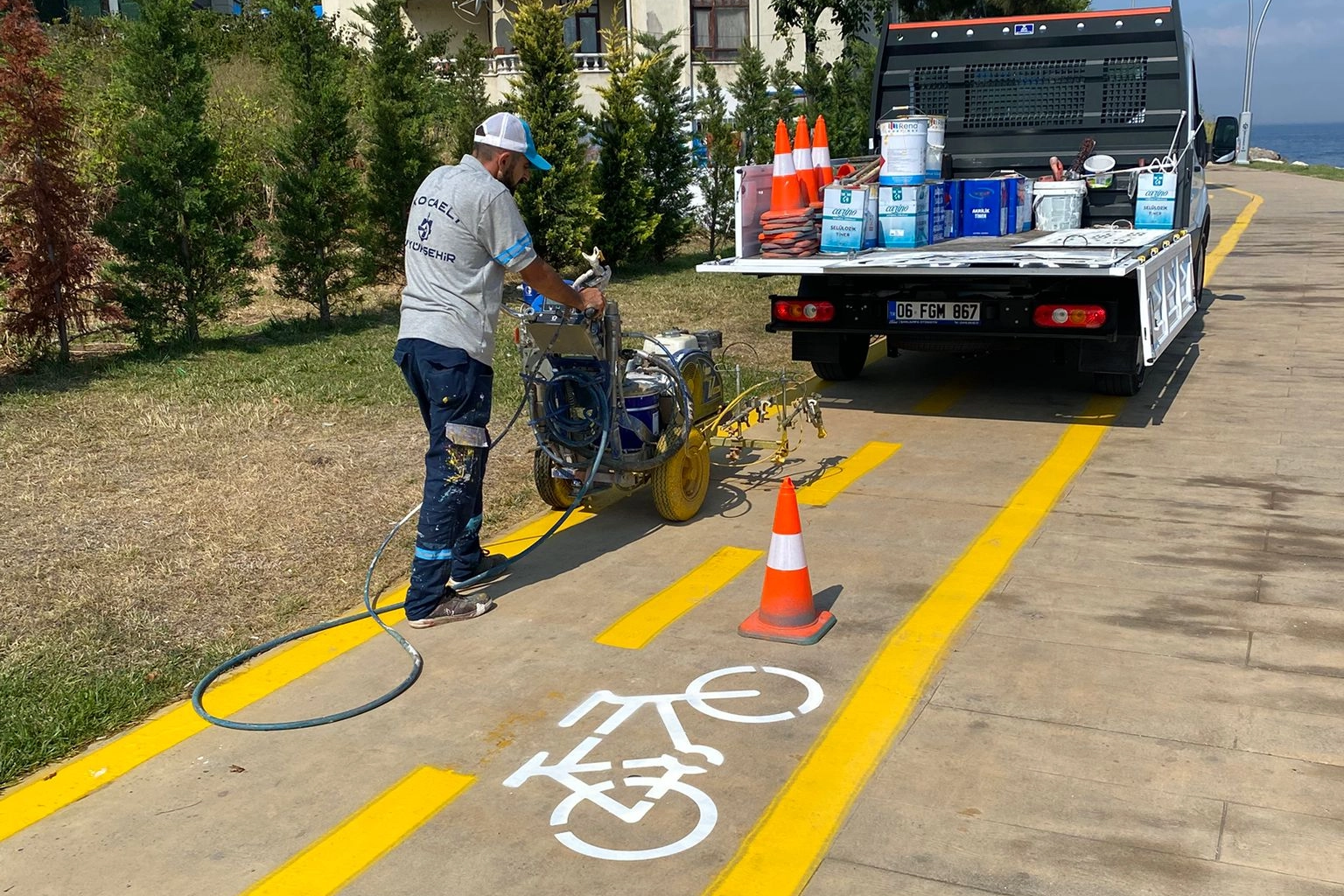 Kocaeli'de bisiklet yolları yeniliyor 