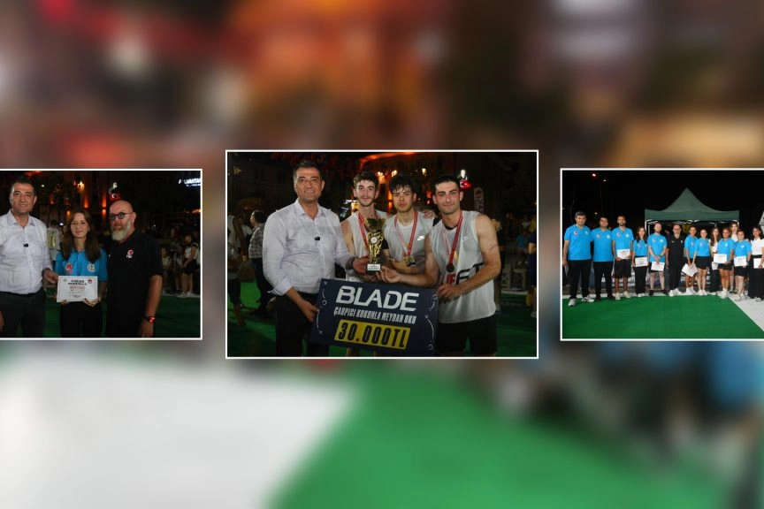 Büyük heyecana sahne olan sokak basketbolu sona erdi 