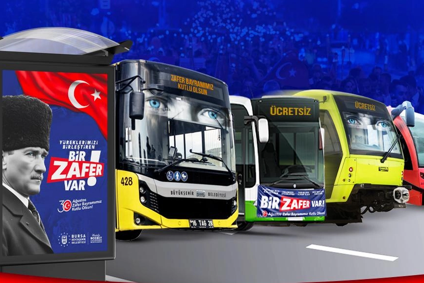 Bursa'da toplu ulaşıma 'Zafer' desteği 