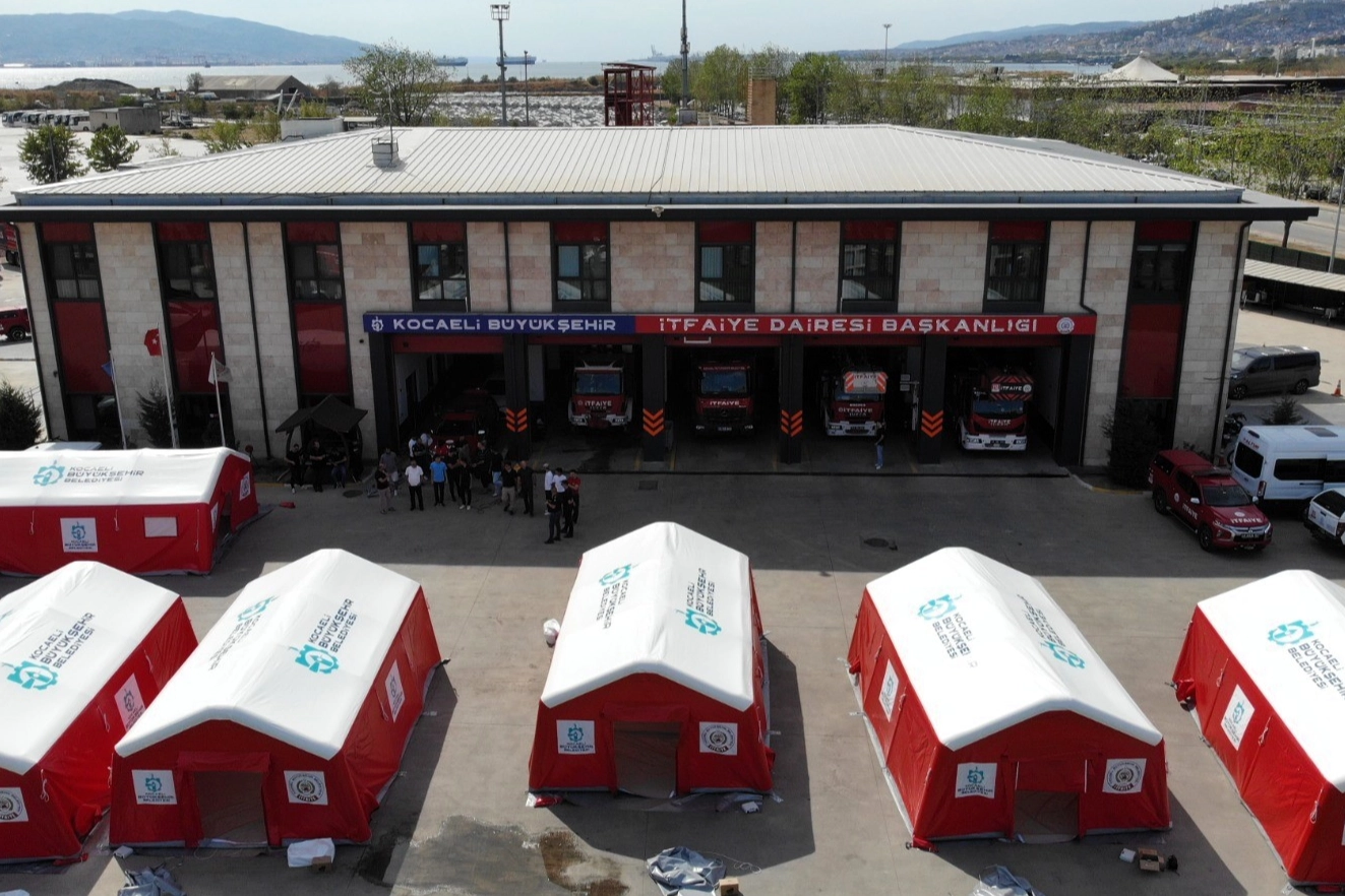 Bu çadırlar Kocaeli itfaiyesini daha güçlü kılacak 