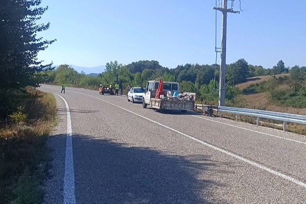 Pazaryeri–Bursa karayolunda bariyerli önlem 