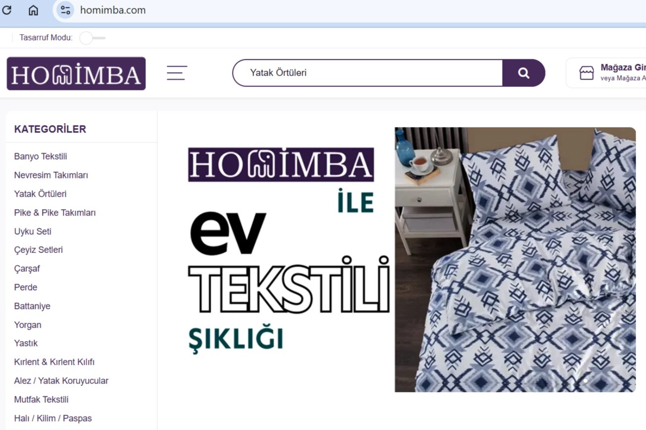 Ev tekstili pazaryeri platformu HOMİMBA açıldı 