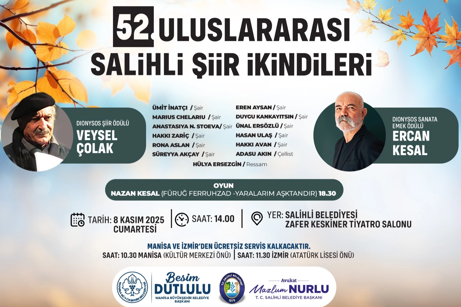 Manisa Salihli 'Şiir İkindileri'nde buluşacak 