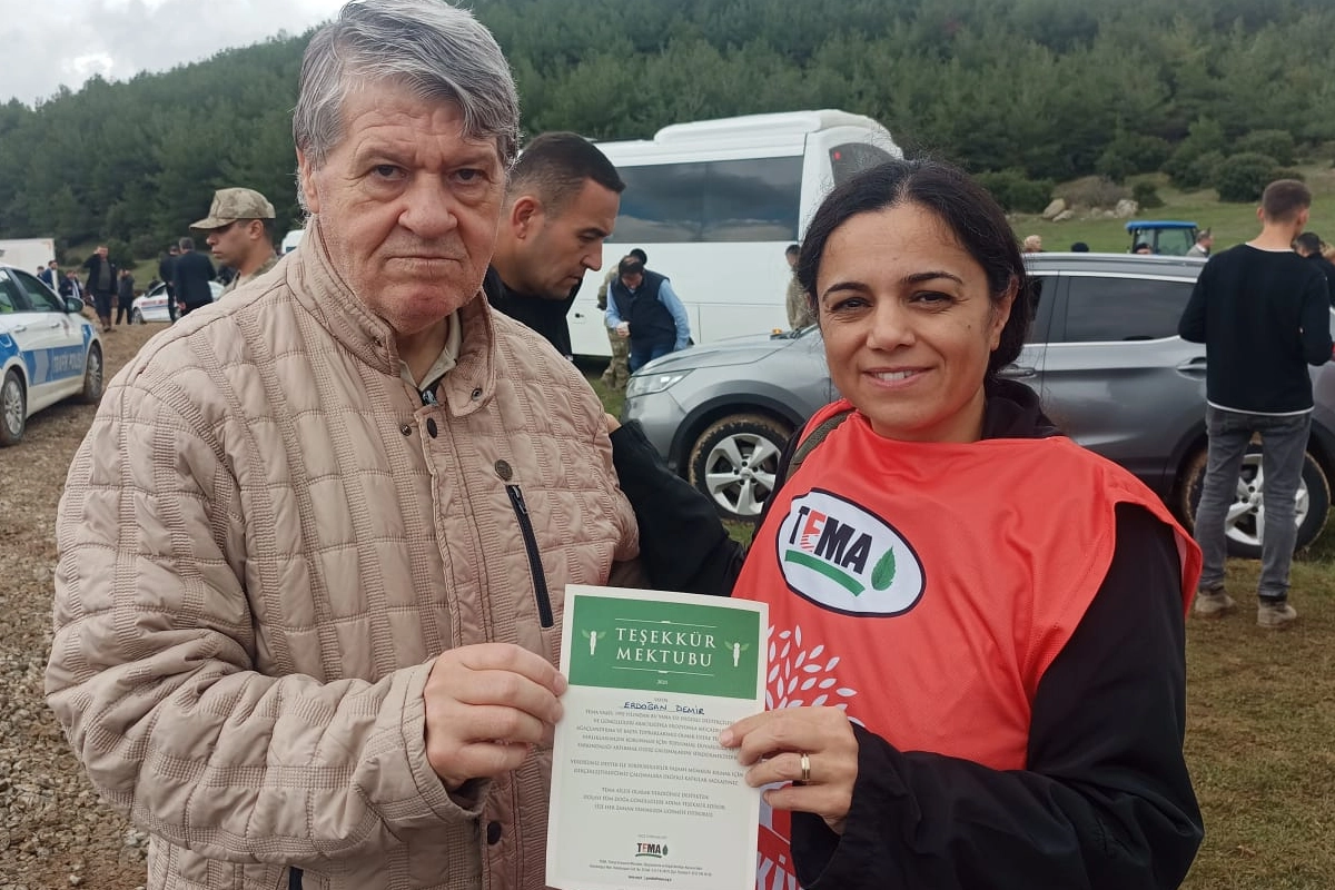 Erdoğan Demir’e TEMA’dan teşekkür belgesi 
