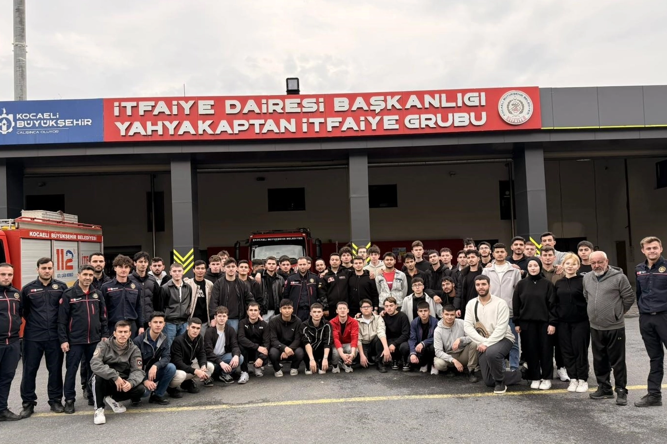 İtfaiyeci adaylarından Kocaeli İtfaiyesi’ne teknik ziyaret 