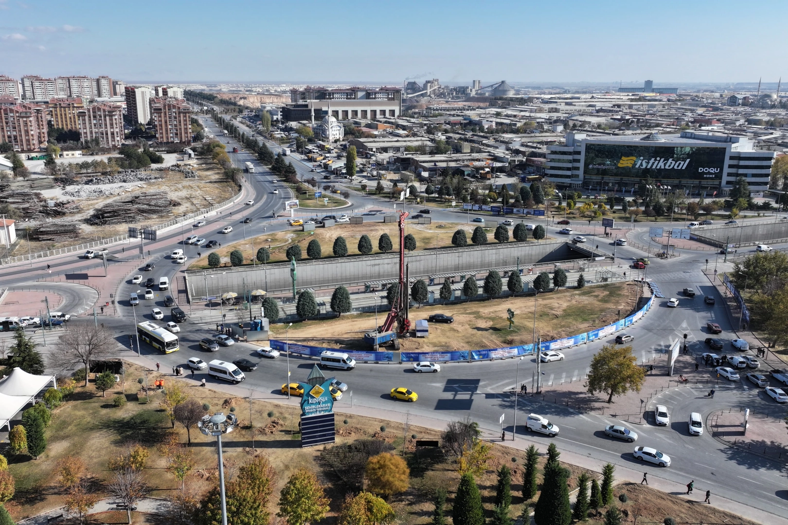 Otogar Kavşağı’nda düzenleme çalışması başladı 